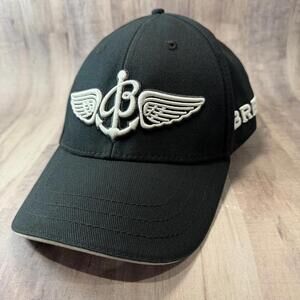 Breitling Black and White Embroidered Hat Logo Watches Strapback Baseball Cap